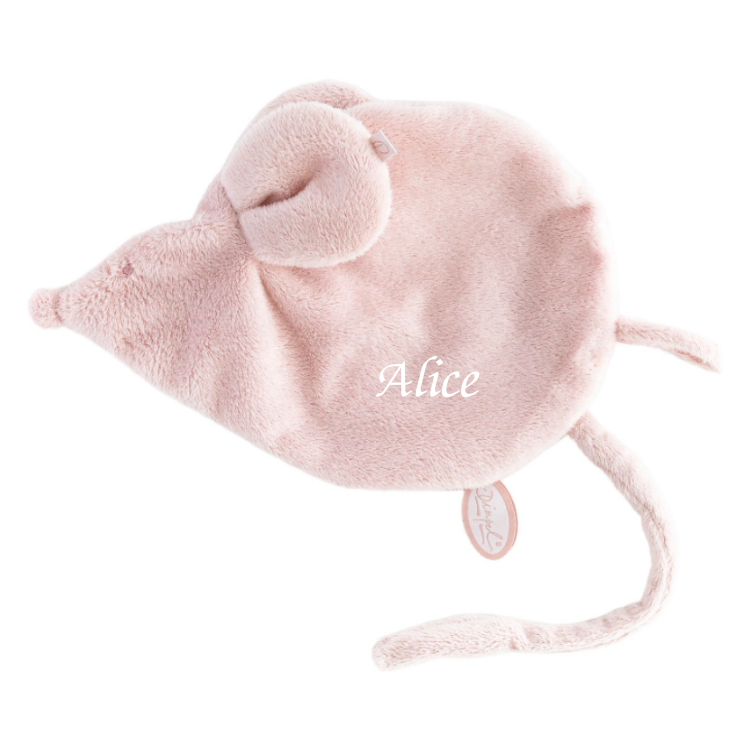  - maude souris - attache-sucette rose 25 cm 